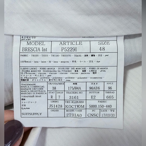 SuitSupply Men's Navy Suit 38 - Picture 11 of 14